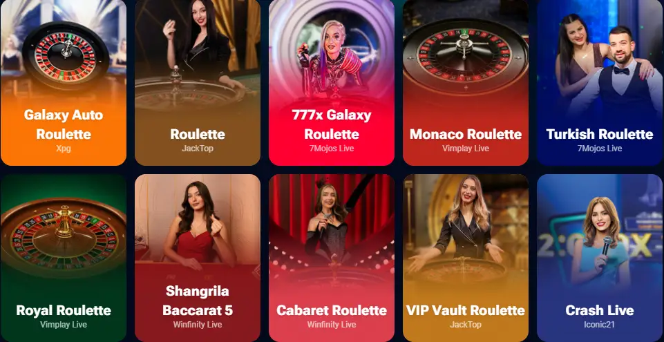 winica casino live games